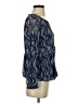 Alfani 100% Nylon Blue Long Sleeve Blouse Size S - photo 4
