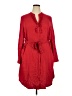 Just Fab 100% Rayon Red Casual Dress Size 2X - photo 1