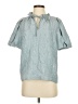 Current Air 100% Polyester Teal Short Sleeve Blouse Size XS - photo 1