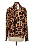 Dee Ocleppo 100% Polyester Animal Print Brown Long Sleeve Blouse Size S - photo 2