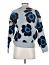 Woven Heart Animal Print Blue Pullover Sweater Size XS - photo 2