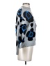Woven Heart Animal Print Blue Pullover Sweater Size XS - photo 4