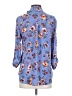 Iz Byer 100% Polyester Floral Blue 3/4 Sleeve Blouse Size S - photo 2