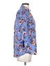 Iz Byer 100% Polyester Floral Blue 3/4 Sleeve Blouse Size S - photo 4