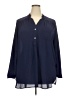 Fervour 100% Polyester Solid Blue 3/4 Sleeve Blouse Size 2X - photo 1