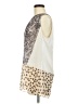 CAbi Animal Print Ivory Sleeveless Blouse Size M - photo 5