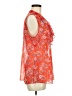 CAbi 100% Polyester Orange Sleeveless Blouse Size M - photo 4