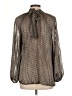 KLD Signature 100% Polyester Brown Long Sleeve Blouse Size L - photo 2