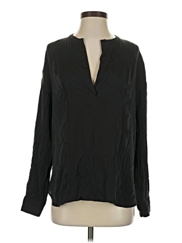 Vince. Long Sleeve Silk Top (view 1)