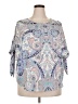 Shein Curve Paisley Blue 3/4 Sleeve Blouse Size 2X - photo 1