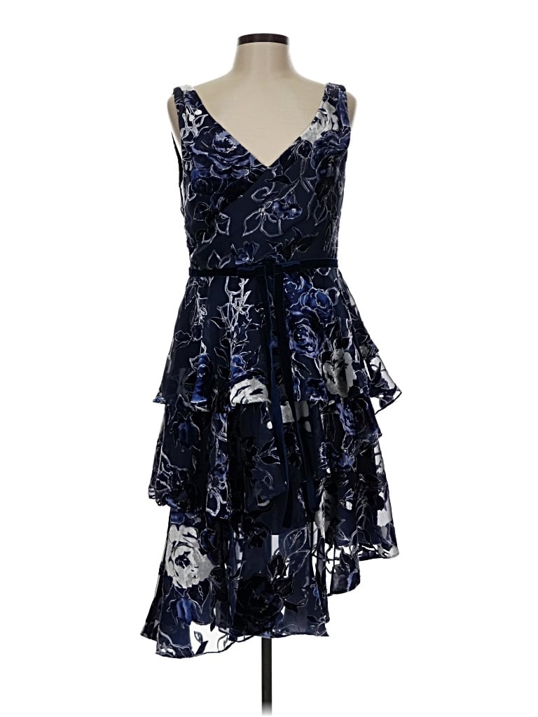 Pre-owned Marchesa Notte Cocktail Dress In Blue