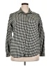 Lands' End 100% Baumwolle Houndstooth Black Long Sleeve Button-Down Shirt Size 18 - photo 1
