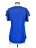 Express Outlet 100% Polyester Blue Short Sleeve Blouse Size XS - photo 2
