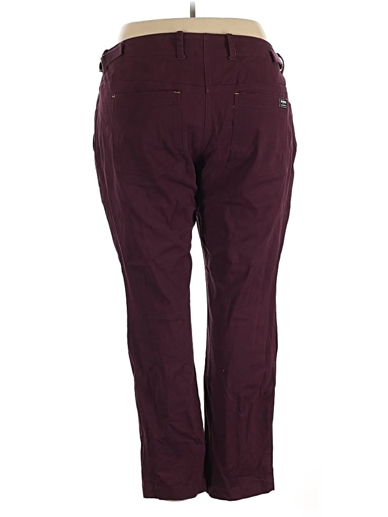 Pre-owned Wildfang Casual Pants In Burgundy