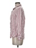 Jachs Girlfriend 100% Rayon Stripes Pink Long Sleeve Button-Down Shirt Size M - photo 5