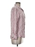 Jachs Girlfriend 100% Rayon Stripes Pink Long Sleeve Button-Down Shirt Size M - photo 4
