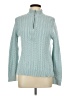 AK Anne Klein 100% Cotton Teal Pullover Sweater Size L - photo 1