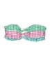Unbranded Checkered-gingham Green Swimsuit Top Size L - photo 1