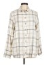 Jachs Girlfriend Plaid Ivory Long Sleeve Button-Down Shirt Size M - photo 1