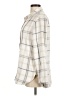 Jachs Girlfriend Plaid Ivory Long Sleeve Button-Down Shirt Size M - photo 5