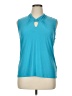 Tahari by ASL Teal Blue Sleeveless Blouse Size XL - photo 1