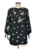 Papermoon 100% Polyester Black 3/4 Sleeve Blouse Size M - photo 2