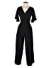 Ann Taylor LOFT 100% Polyester Solid Black Jumpsuit Size 2 - photo 1