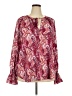 Assorted Brands Paisley Burgundy Long Sleeve Blouse Size 2X - photo 1