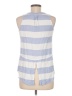 Cupio 100% Rayon Stripes Blue Sleeveless Button-Down Shirt Size M - photo 2
