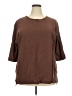 Assorted Brands Brown 3/4 Sleeve Top Size 3X - photo 1