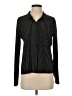 Modern Works Stripes Black Long Sleeve Blouse Size S - photo 1