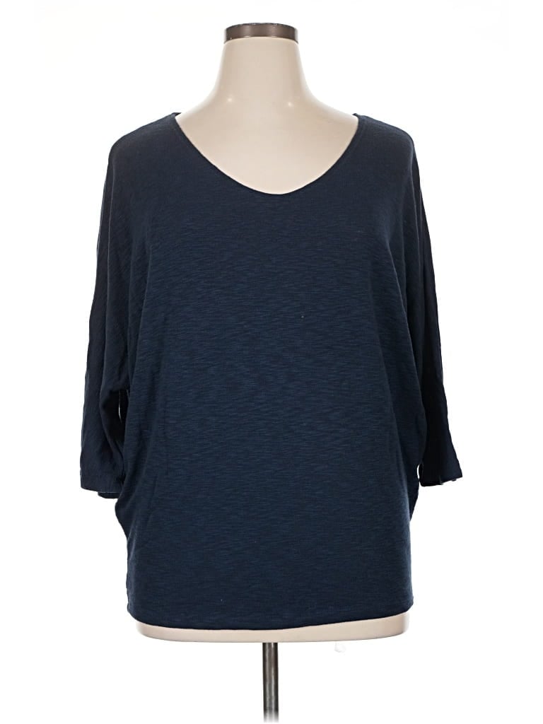 Pre-owned Laila Jayde 3/4 Sleeve T-shirt In Blue