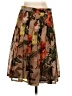 Burberry 100% Silk Floral Brown Tan Silk Skirt Size EU (IT) 36 / US 0 - photo 2