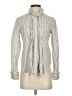 Max Studio 100% Cotton Stripes Ivory Long Sleeve Blouse Size XS - photo 1