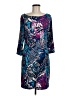 ABS Allen Schwartz Print Blue Casual Dress Size M - photo 1