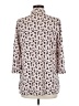 Worthington 100% Polyester Animal Print Ivory 3/4 Sleeve Blouse Size M - photo 2