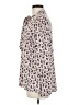 Worthington 100% Polyester Animal Print Ivory 3/4 Sleeve Blouse Size M - photo 5