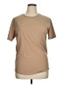 Assorted Brands Solid Tan Short Sleeve T-Shirt Size XL - photo 1