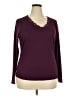 Jessica Simpson Burgundy Long Sleeve Top Size XXL - photo 1