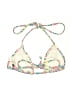 Hurley Floral Yellow Swimsuit Top Size S - photo 2