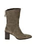 Zara 100% Leather Gray Green Ankle Boots Size EU 40 - photo 1
