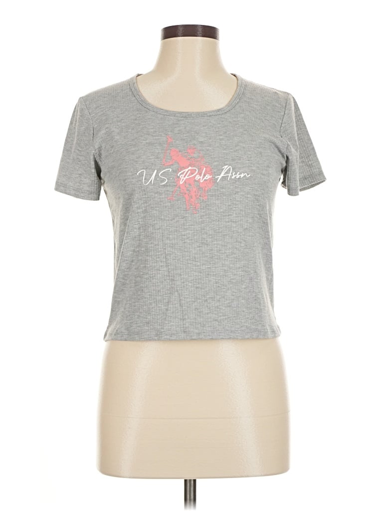 Pre-owned U.s. Polo Assn Short Sleeve T-shirt In Gray
