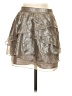 Club Monaco Metallic Solid Tan Silver Formal Skirt Size 00 - photo 2