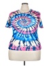 Unbranded Tie-dye Blue Short Sleeve T-Shirt Size 2X - photo 1