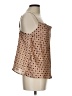 Simplee 100% Polyester Brown Tan Sleeveless Blouse Size L - photo 4