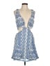 Ramy Brook Chevron-herringbone Blue Cocktail Dress Size 12 - photo 1