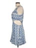 Ramy Brook Chevron-herringbone Blue Cocktail Dress Size 12 - photo 5