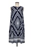 Apt. 9 Print Blue Casual Dress Size M - photo 1