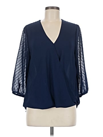 Q&A 3/4 Sleeve Blouse (view 1)