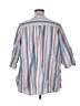 Catherines Stripes Blue 3/4 Sleeve Blouse Size 0X - photo 2